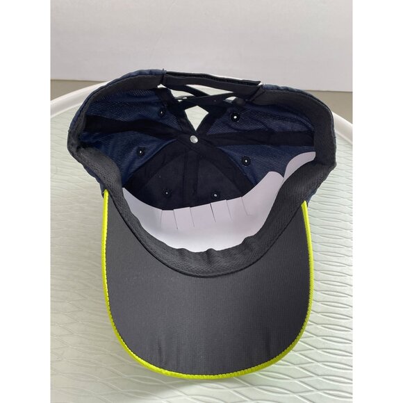 Glove It Augusta Cap Women OS Crisscross Strap Detail Lime Green Navy Blue NEW - Picture 5 of 6